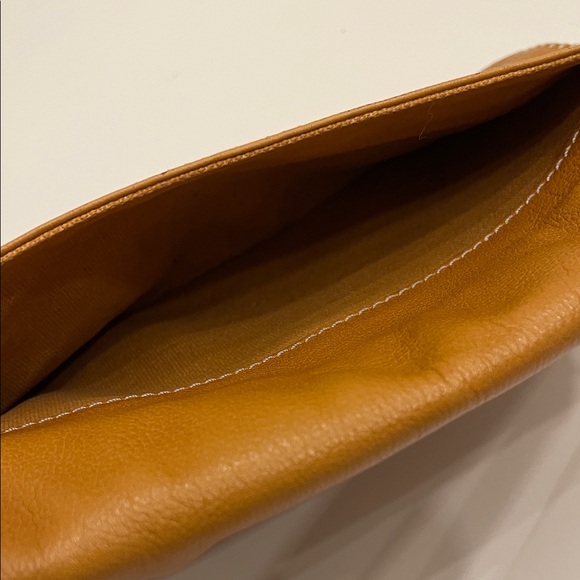 Ann Taylor Tan Genuine Leather Boho Shoulder Bag - Picture 5 of 5
